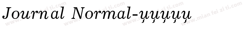 Journal Normal字体转换